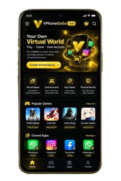 VPhonegaga Gold VPhoneGaGa Gold Mobile Mockup